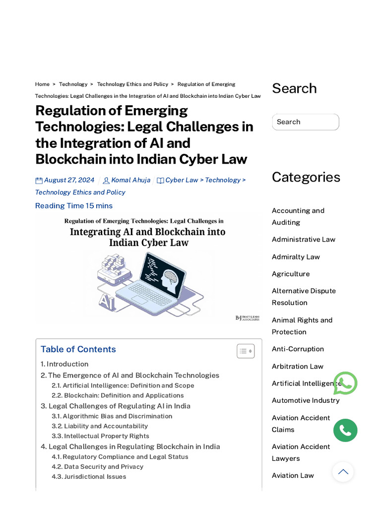 Blockchain as an Emerging Legal Issue | PDF | Artificial Intelligence ...