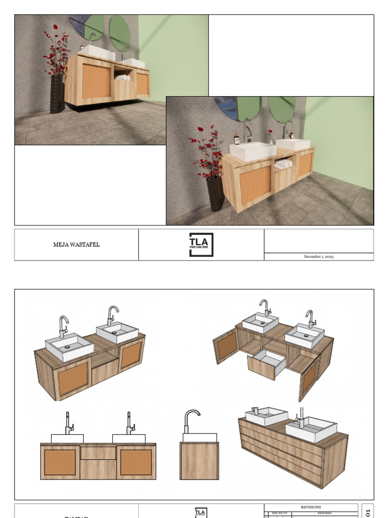 Meja Wastafel Layout R2 | PDF