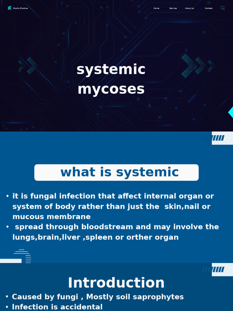 Systemic Mycosis ( Presentation ) | PDF | Infection | Diseases And ...