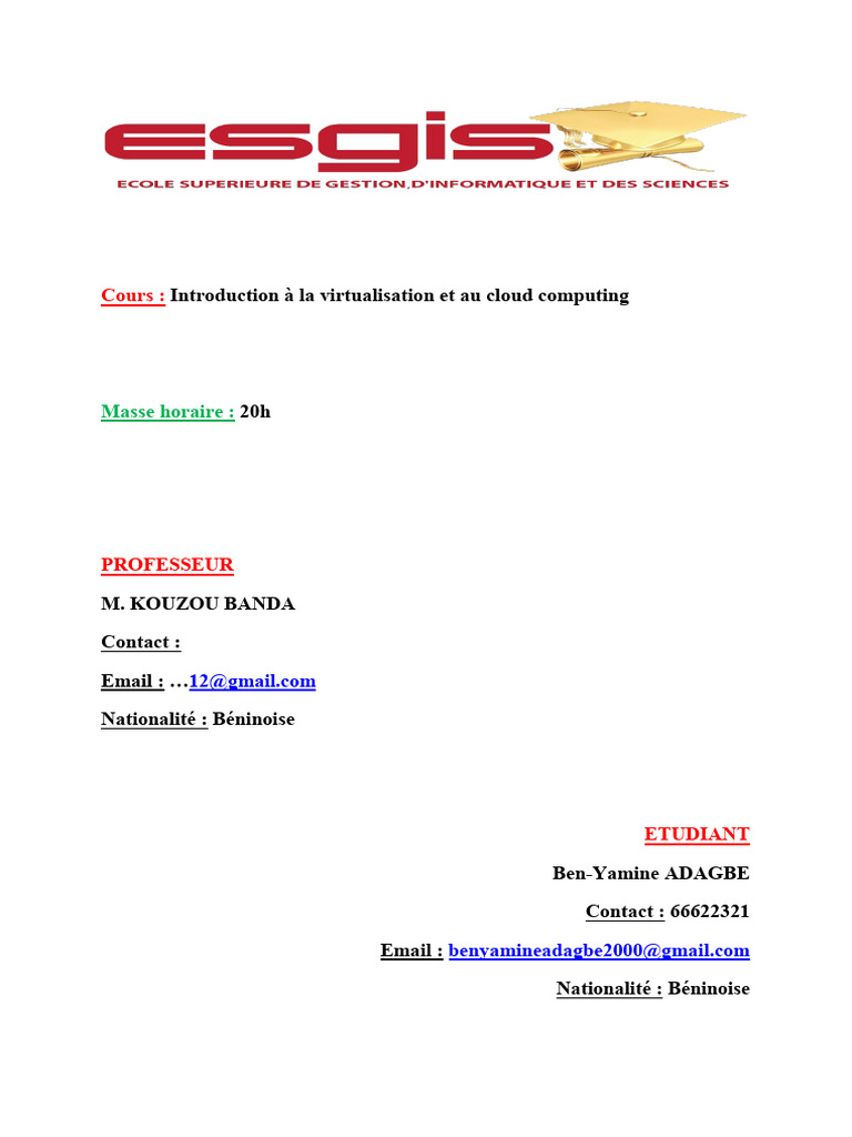 Introduction à la virtualisation et cloud | PDF | Virtualisation ...