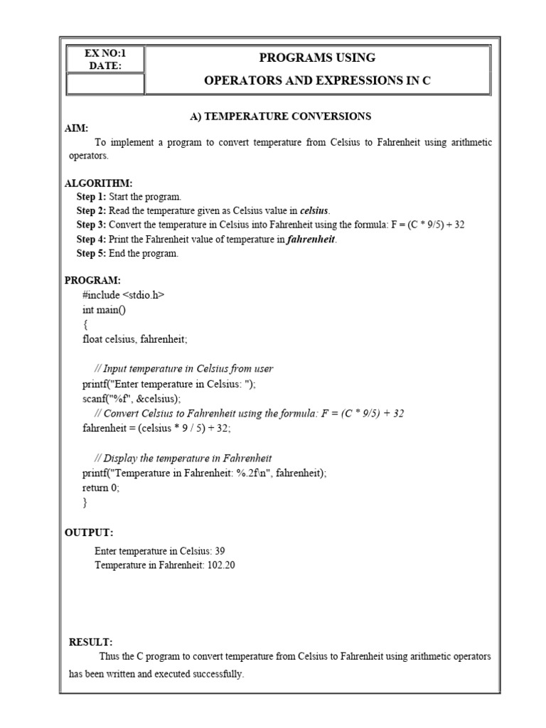 C Programs for Basic Operations | PDF | Pointer (Computer Programming ...