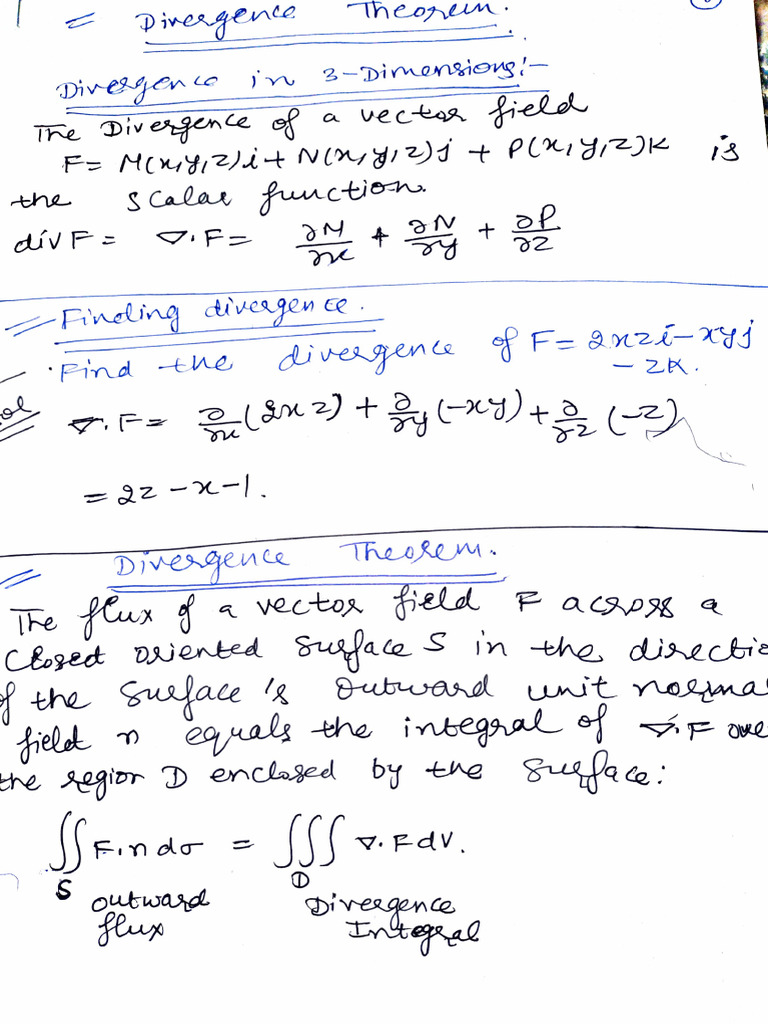 Divergence Theorem and Outward Flux | PDF | Calculus | Vector Calculus