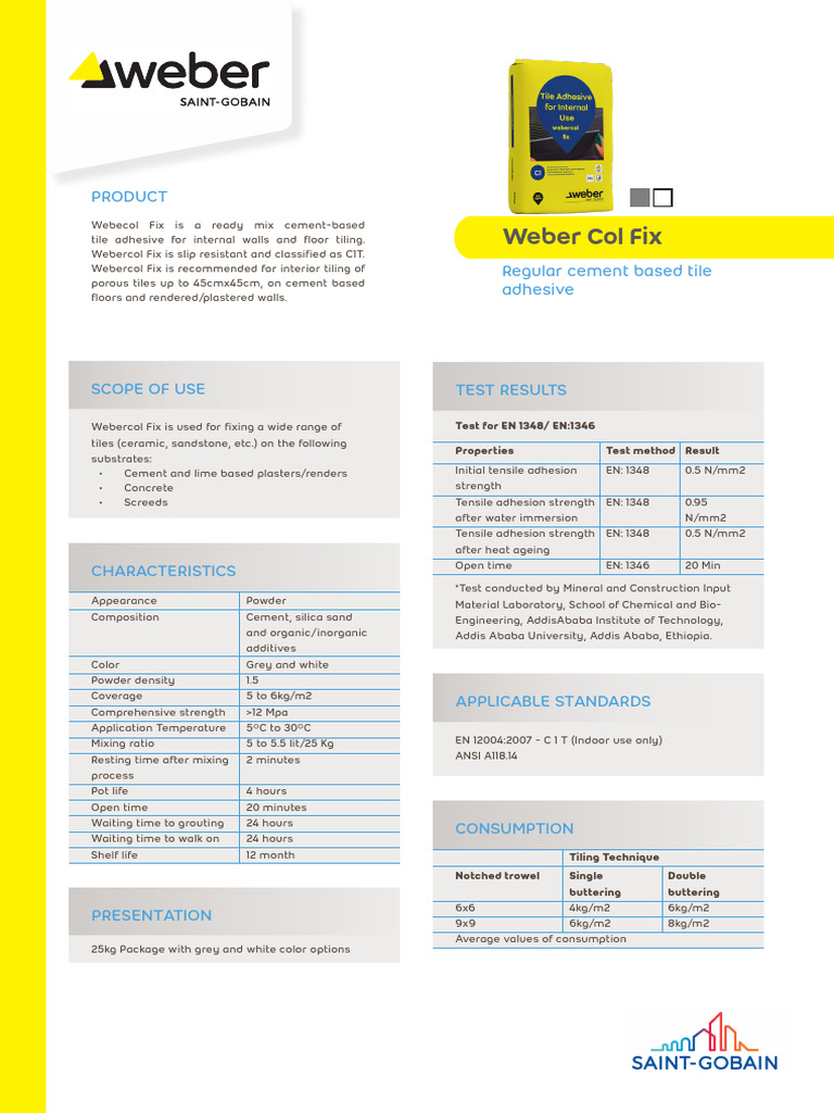 Weber Col Fix | PDF