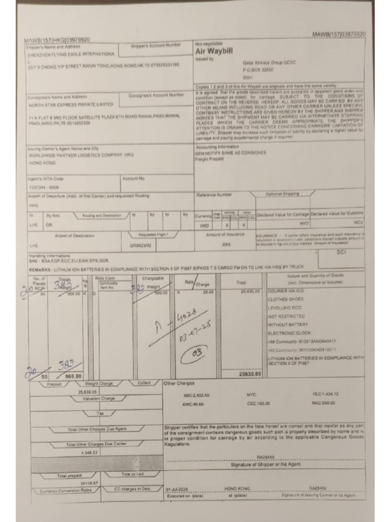Mawb 15703979920 | PDF