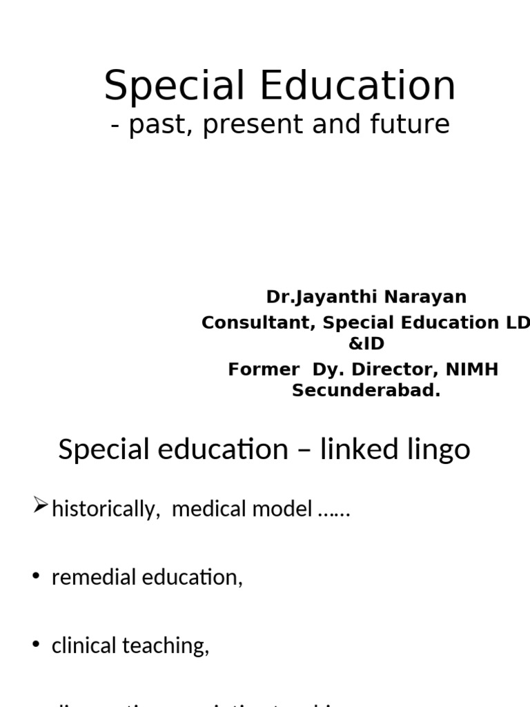 Evolution of Special Education Services | PDF | Special Education ...