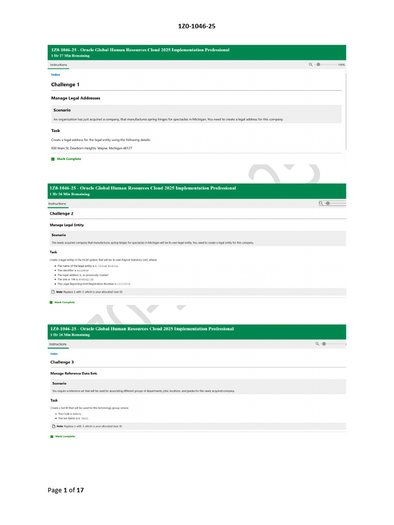 Oracle HCM Cloud MCQ Practice Set | PDF | Human Resource Management ...