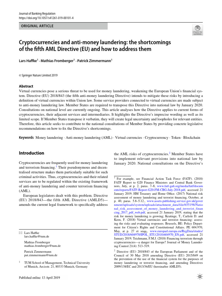 Haffke, Fromberger e Zimmerman_Cryptocurrencies and AML the ...
