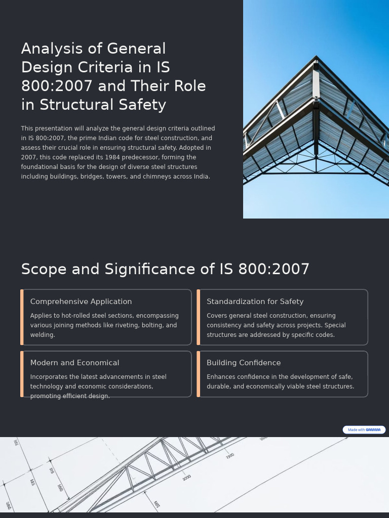 IS 800:2007 Design Criteria for Steel Safety | PDF | Structural Load ...
