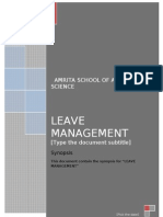 Leave Management: (Yea R)