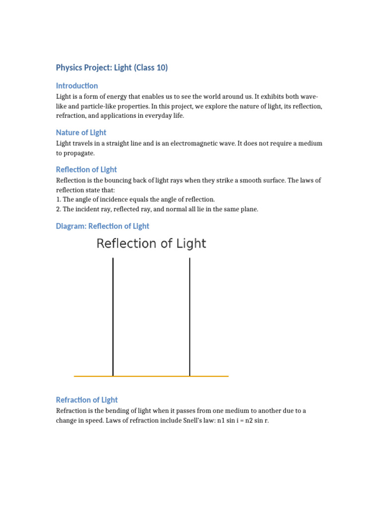 Understanding Light: Reflection & Refraction | PDF | Reflection ...