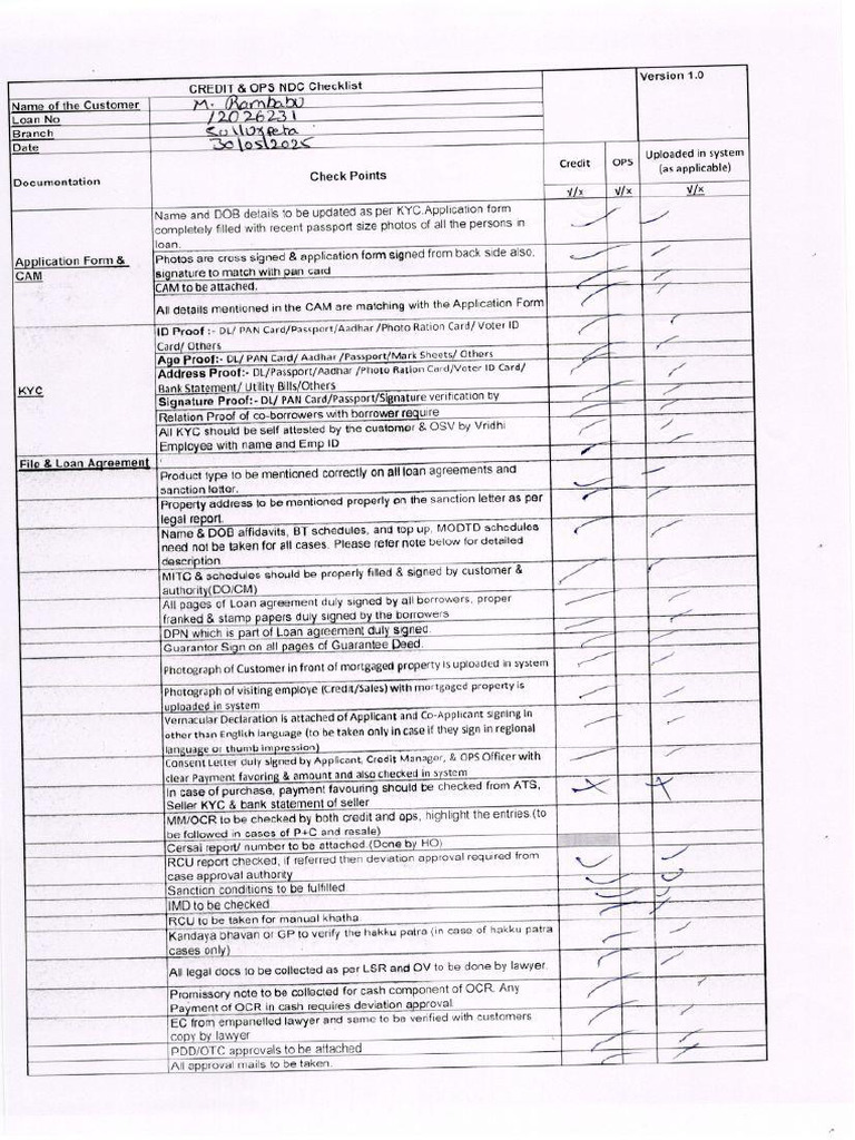 Check List | PDF