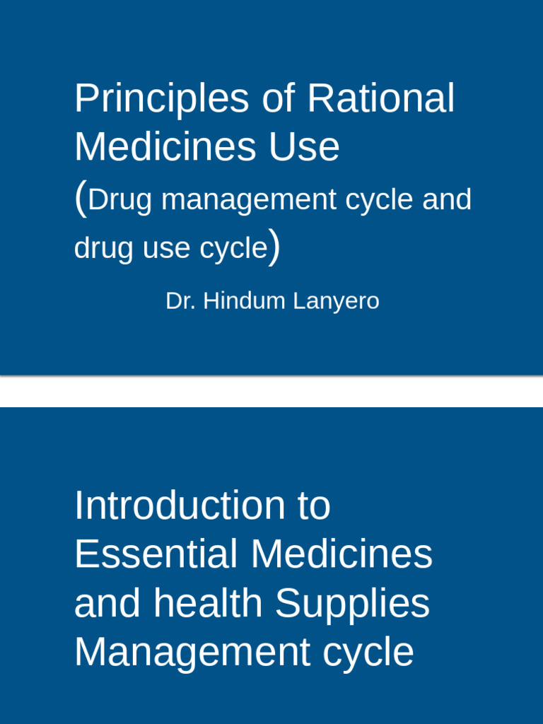 Essential Medicines Management Principles | PDF | Dose (Biochemistry ...