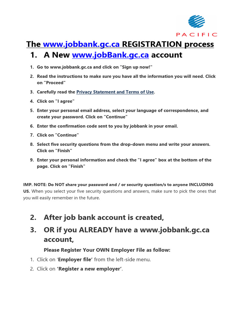 Job Bank Process | PDF