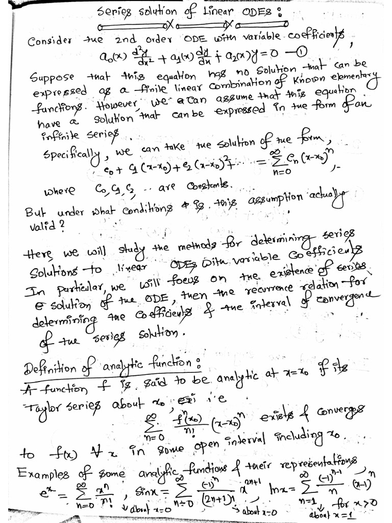 Series Solution | PDF