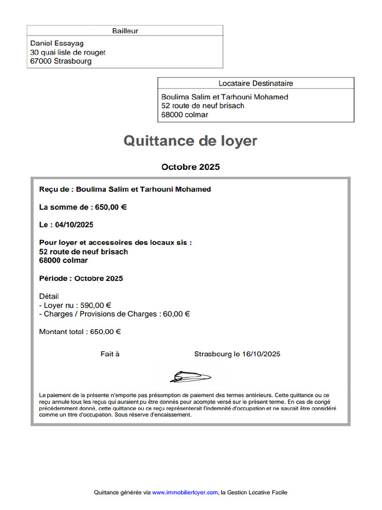 Quittance 4 | PDF