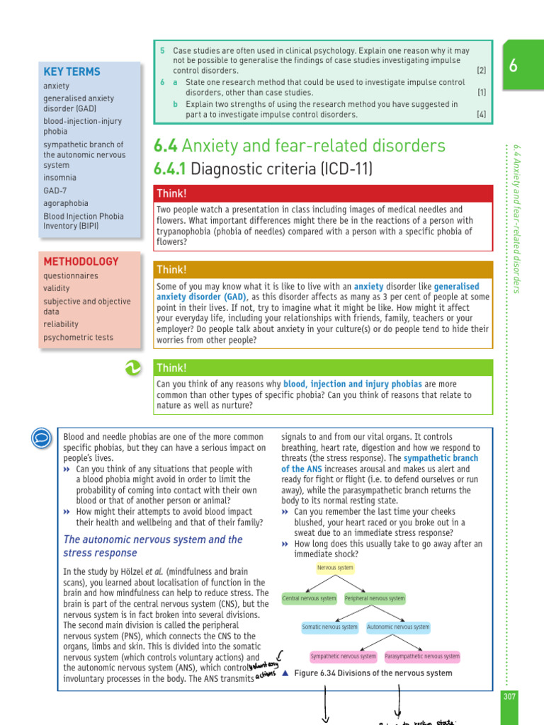 Psych Anxiety and Fear-Related Disorders | PDF | Phobia | Anxiety
