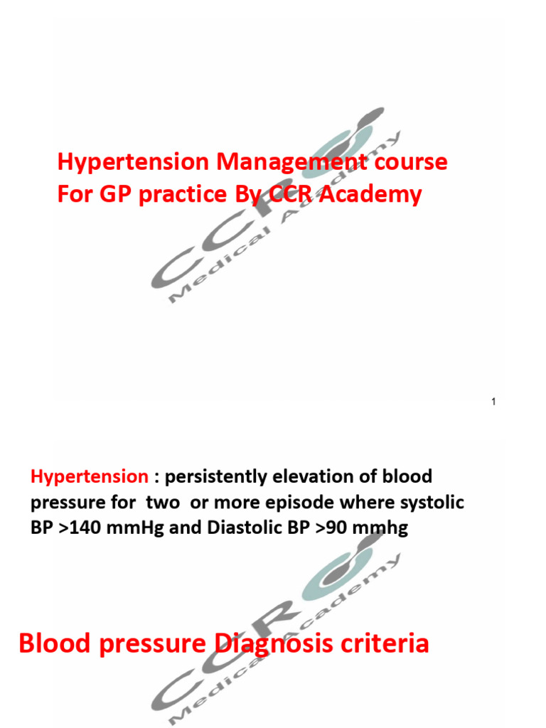 Hypertension Management for GPs Guide | PDF | Blood Pressure | Hypertension