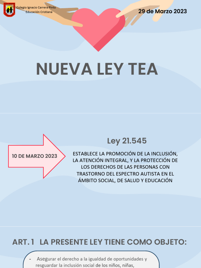 Ley 21.545: Inclusión y Derechos TEA | PDF | Autismo | Discriminación