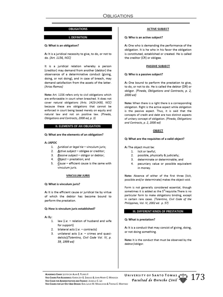 UST Golden Notes in Obligations and Cont | PDF | Legal Remedy | Law Of ...