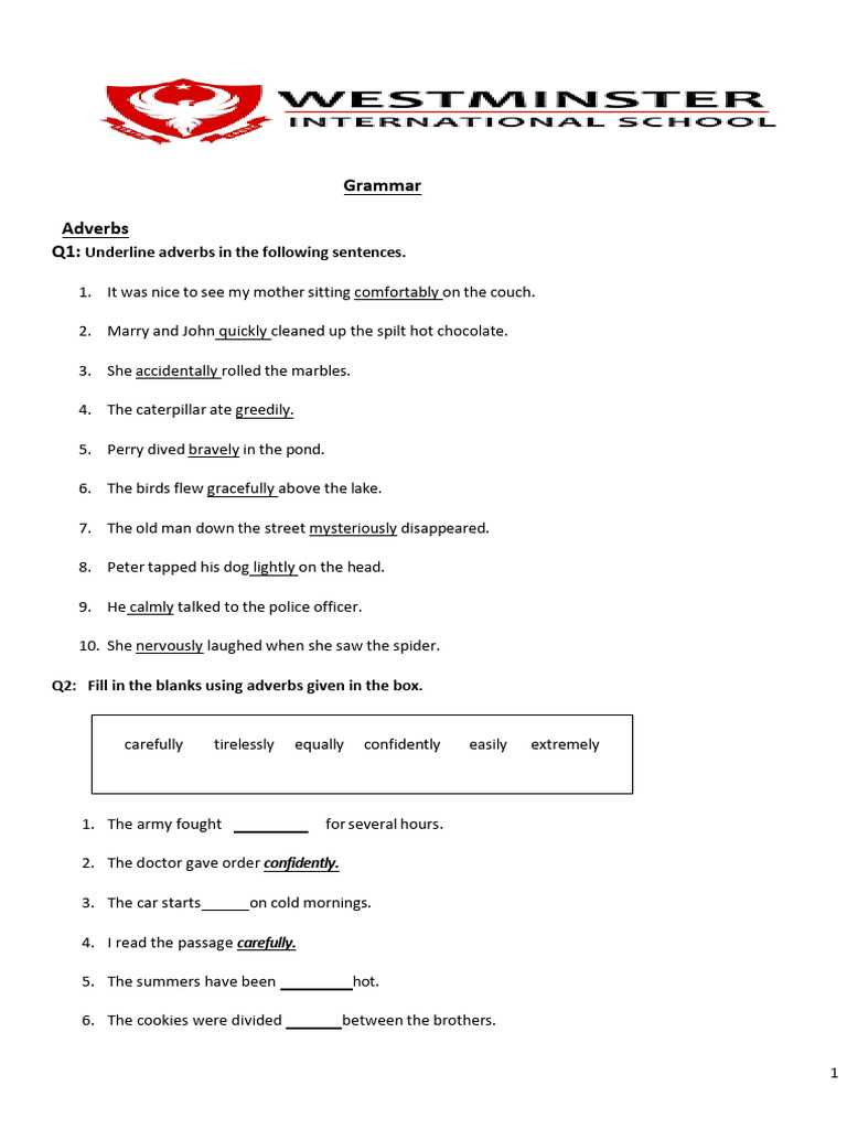 Adverbs and Polite Offers Exercises | PDF | Language Mechanics | Syntax