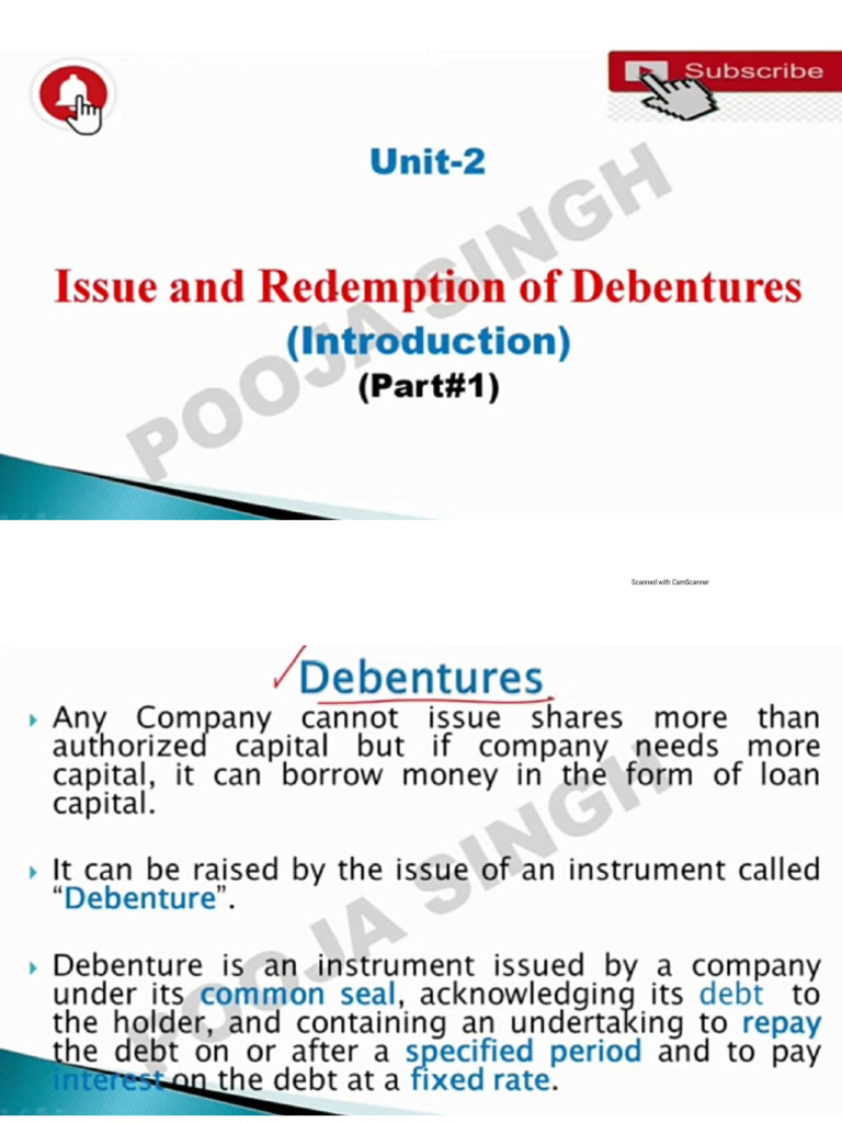 Debenture and Redemption of Debenture | PDF
