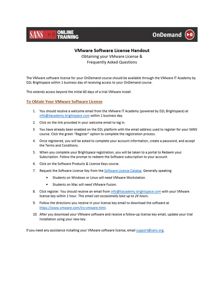 VMware License Access Guide | PDF | V Mware | System Software