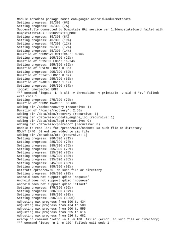 Android Dumpstate Log Analysis | PDF | Data Management | Computing