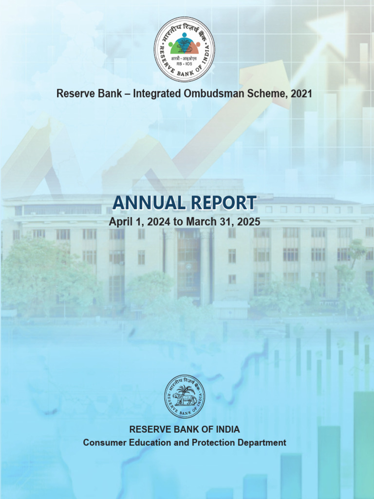 RBI Ombudsman Scheme Annual Report 2024-25 | PDF | Banks | Reserve Bank ...