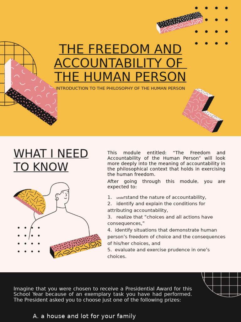 Understanding Human Freedom and Accountability | PDF | Accountability ...