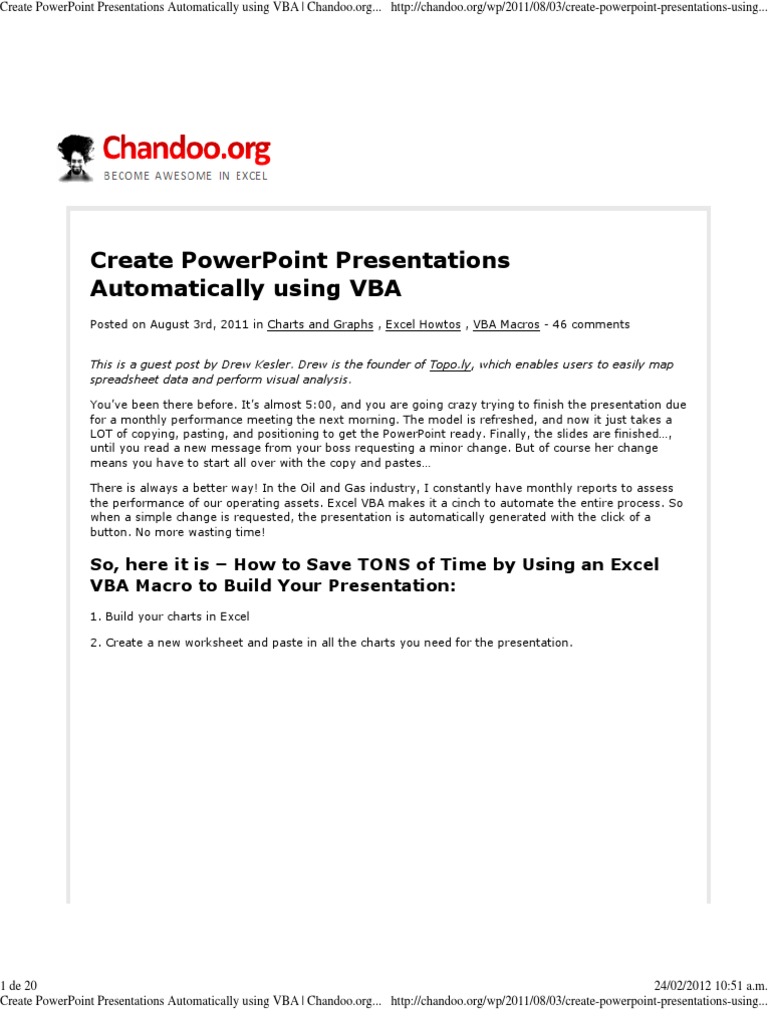 Create PowerPoint Presentations Automatically Using VBA - Chandoo - Org ...