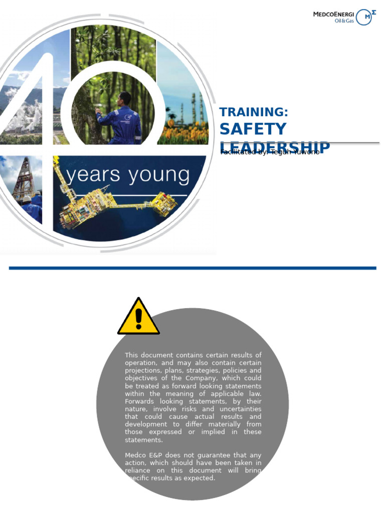 Safety Leadership Training Agenda | PDF | Safety | Risk