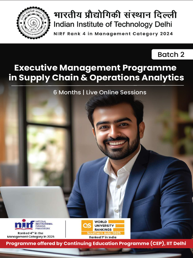 IIT Delhi Executive Programme in Supply Chain | PDF | Analytics ...