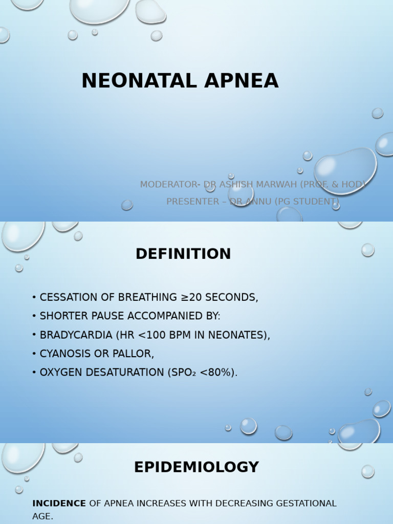 Understanding Neonatal Apnea Causes & Treatment | PDF | Animal ...