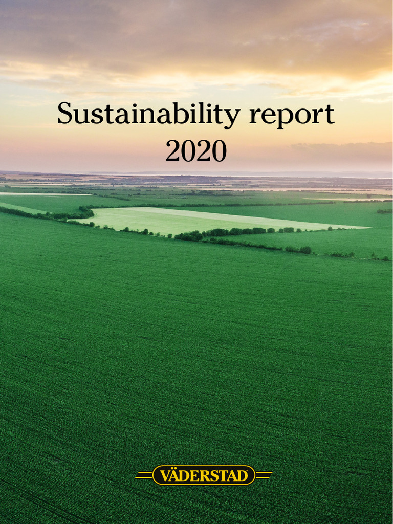 Väderstad Sustainability Report 2020 | PDF | Sustainability | Agriculture