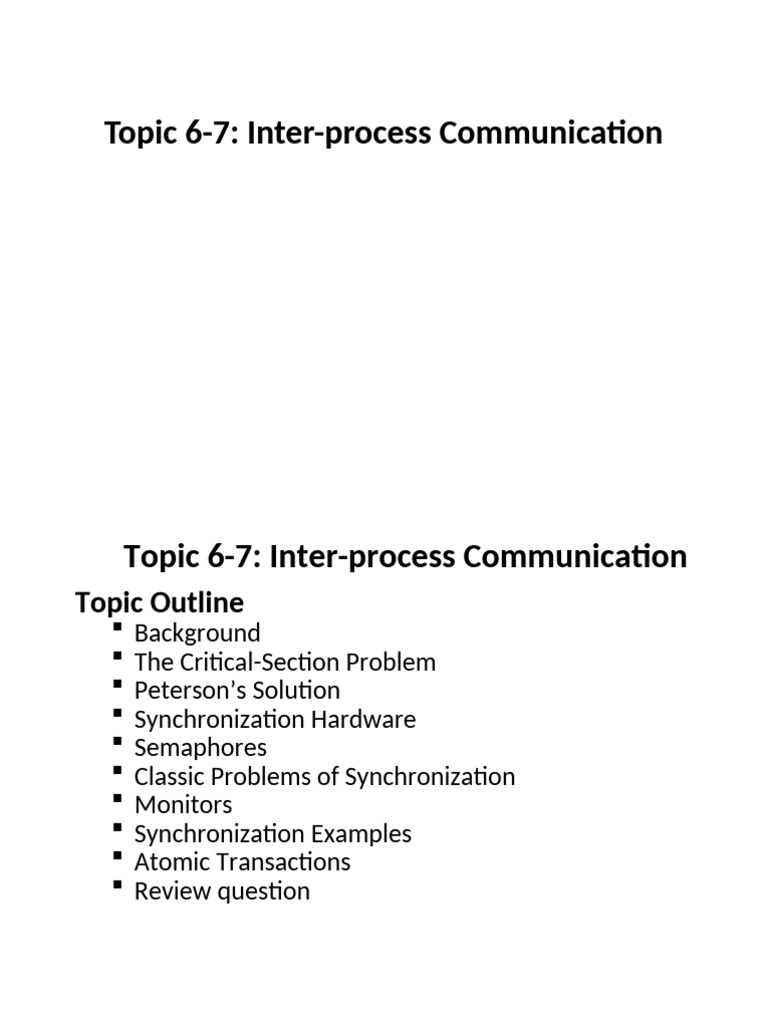 Inter-process Communication Overview | PDF | Thread (Computing ...