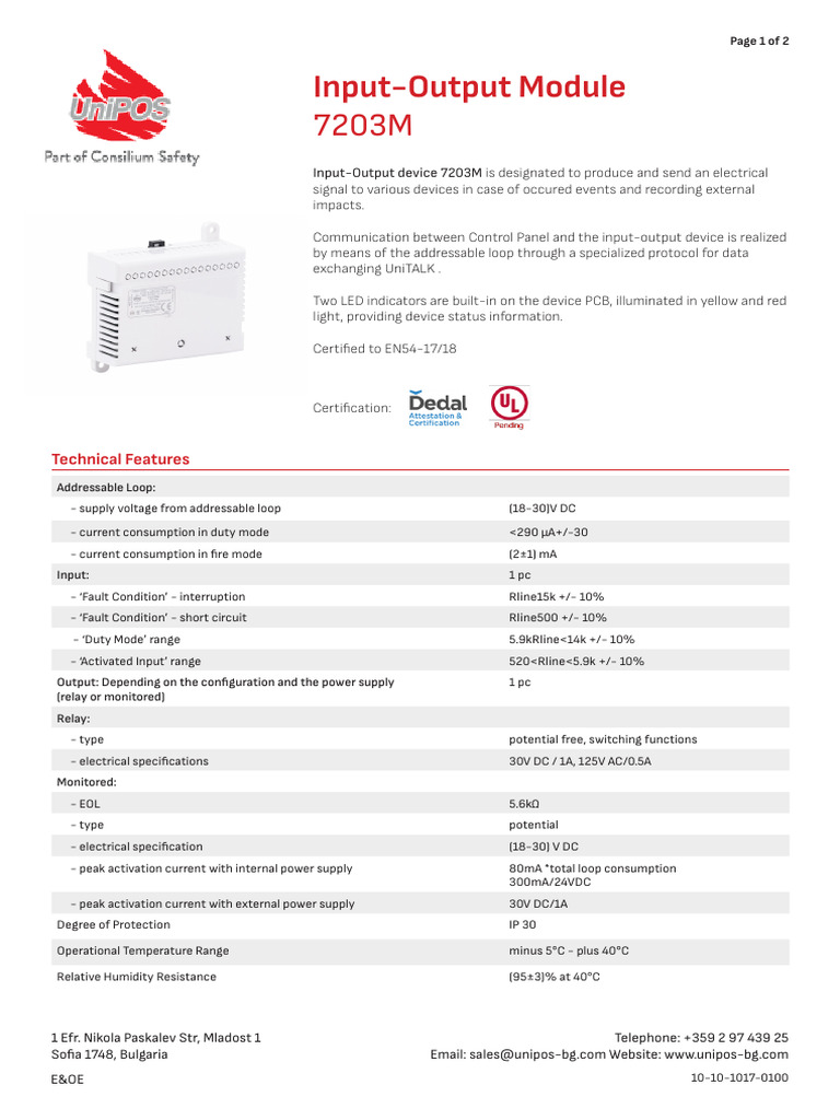 Input-Output Module 7203M Specifications | PDF | Electrical Engineering ...