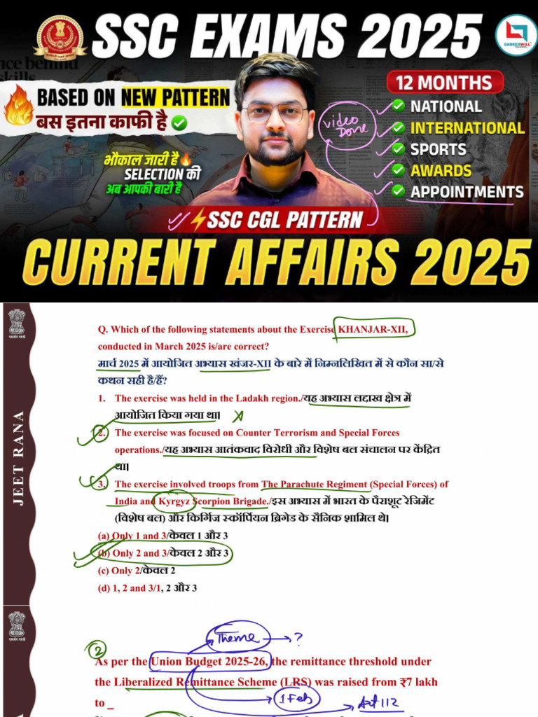 CA SSC CGL 2025 Jeet Rana Gs | PDF