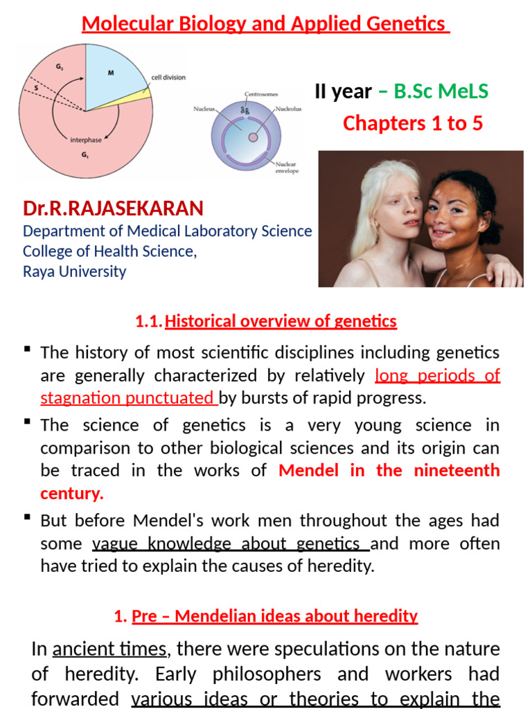 Molecular Biology: Genetics Overview | PDF | Meiosis | Mitosis