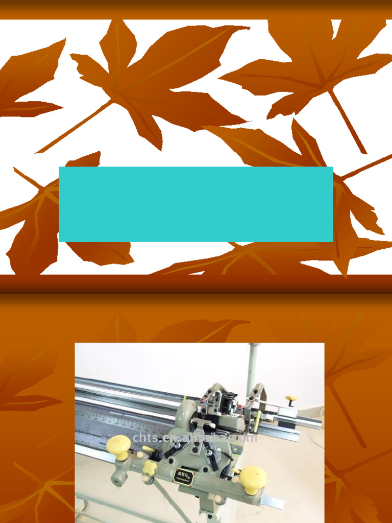 Study on v-bed Flat Knitting Machine | PDF | Knitting | Textiles