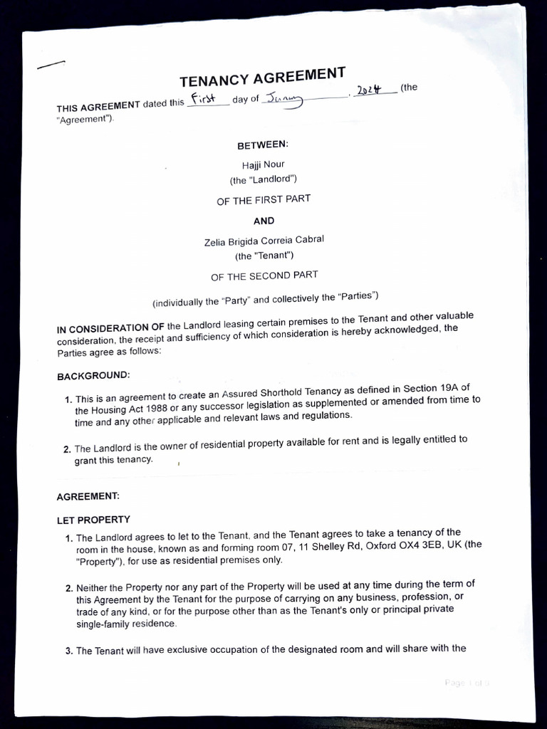 Assured Shorthold Tenancy Agreement | PDF | Leasehold Estate | Lease
