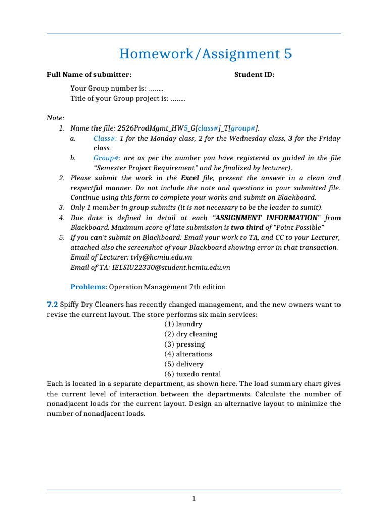 2526ProdMgmt HW5 G# T# | PDF