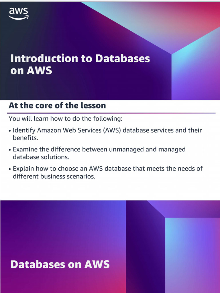 Introduction To Databases On AWS | PDF