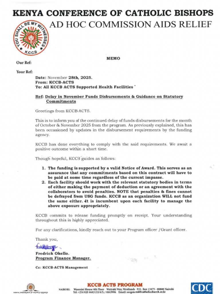 KCCB Acts Finance Memo 28.11.2025 | PDF