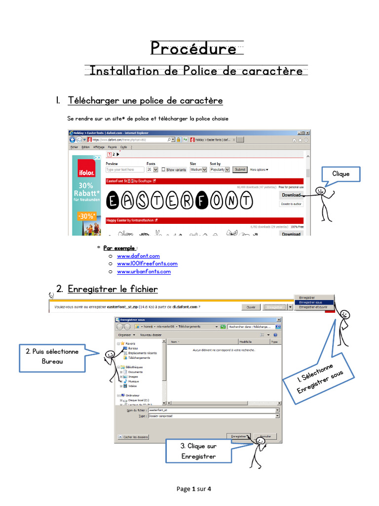 Installation facile de polices de caractère | PDF | Police d'écriture ...