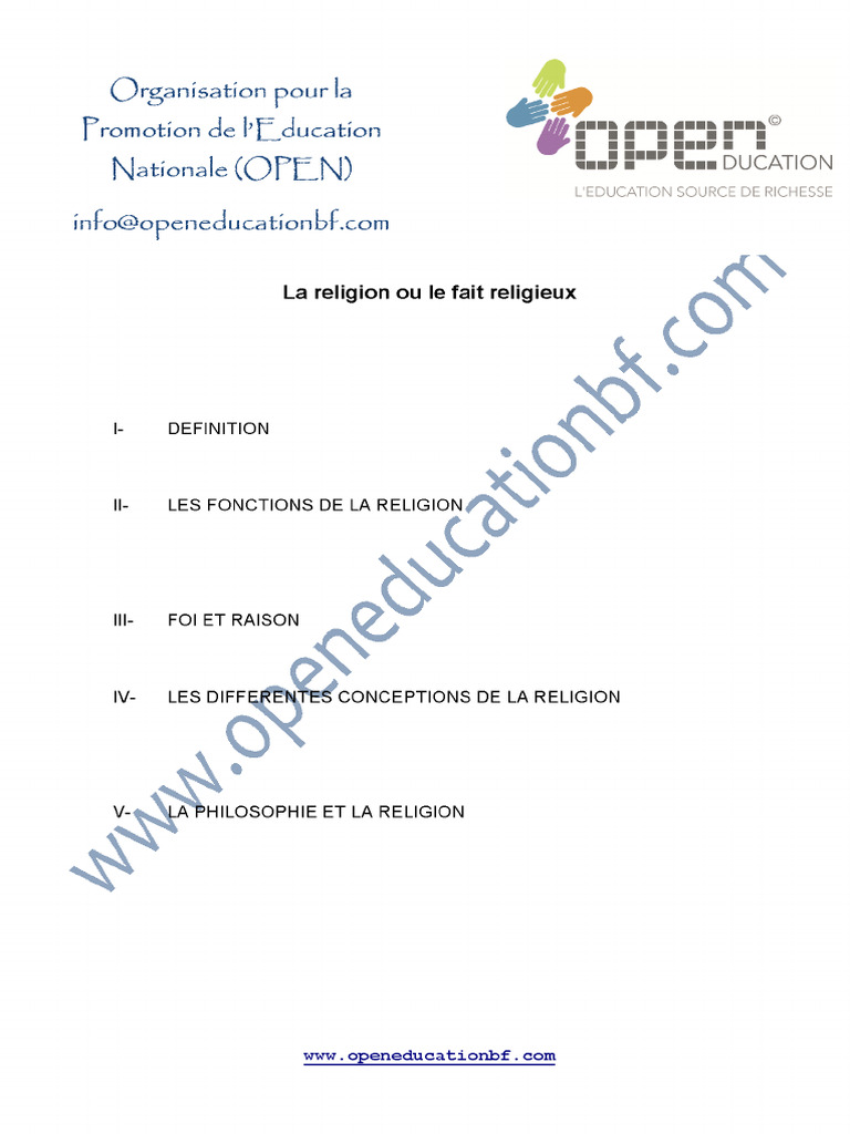 La Religion Ou Le Fait Religieux | PDF