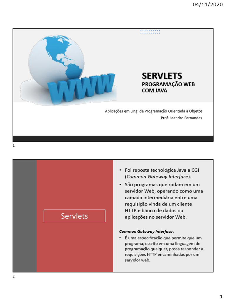 Introdução a Servlets em Java | PDF | Cookie de HTTP | Classe ...