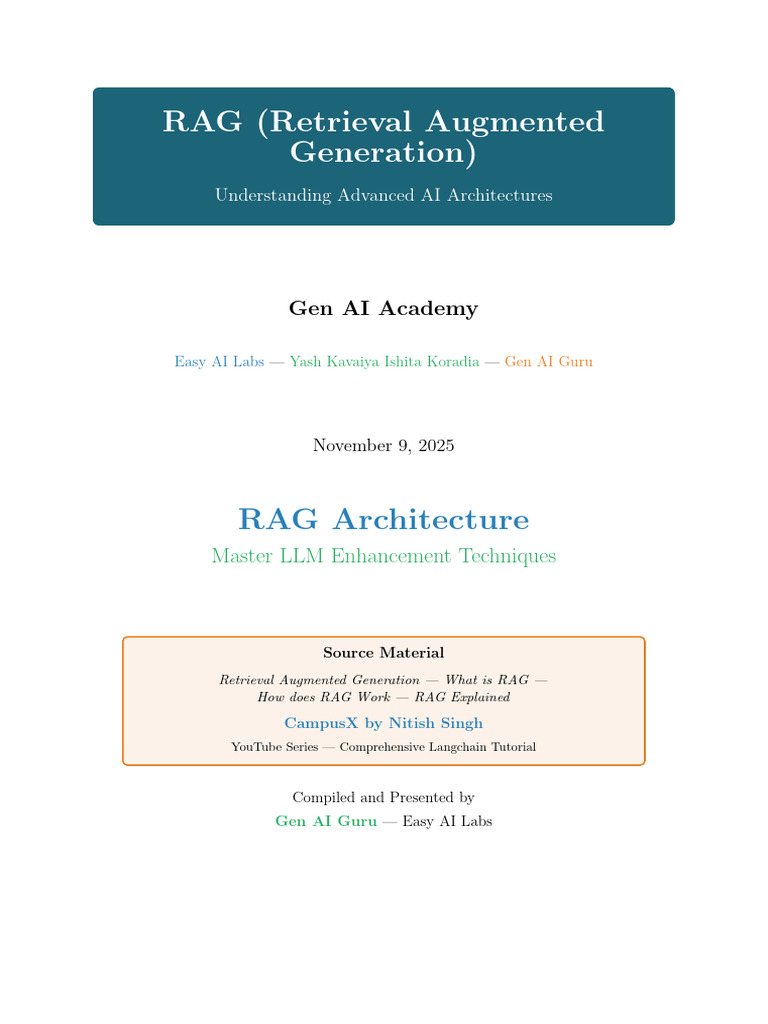 RAG Architecture: AI Enhancement Guide | PDF | Artificial Intelligence ...