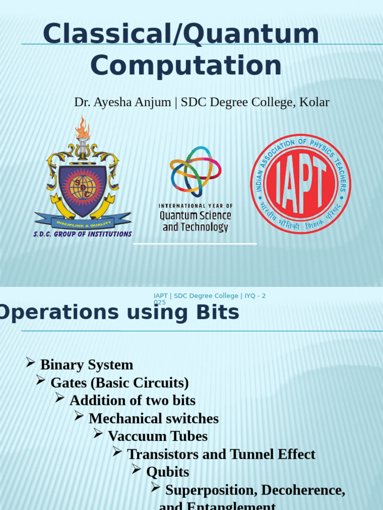 Classical vs Quantum Computation Explained | PDF | Quantum Tunnelling ...