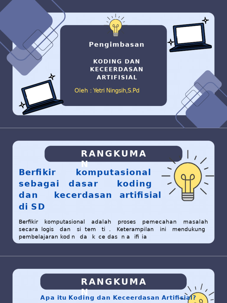 Koding dan AI untuk SD: Dasar dan Manfaat | PDF