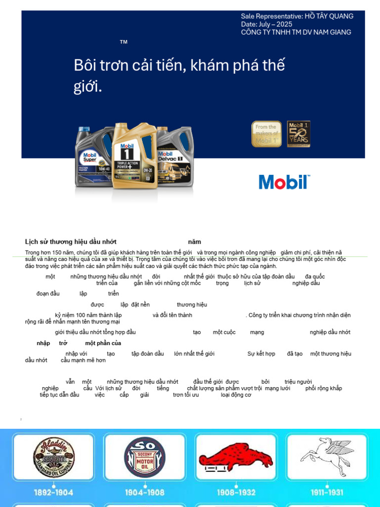 Mobil Product | PDF